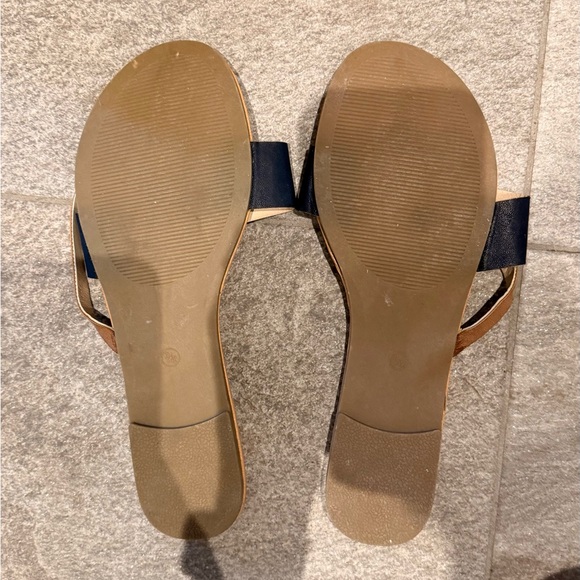 3/$30 - Electric Karma Navy and Tan Casual Sandals - Picture 3 of 3